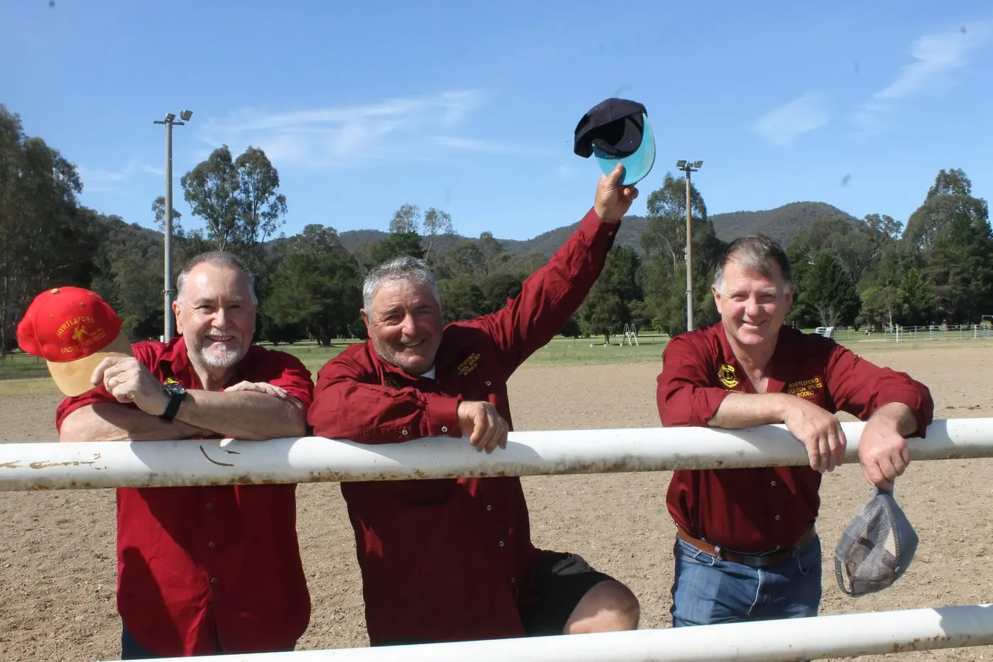 ROCK AND ROLL: Myrtleford Golden Spurs Rodeo committee members (from left) Kevin Kennedy, Peter Traini and Paul Tanner are looking ahead to the Boxing Day event. PHOTO: Phoebe Morgan