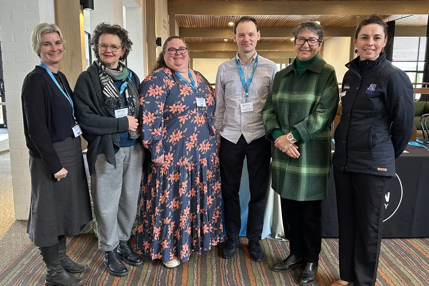 DROUGHT RESILIENCE: (from left) Prof Rebecca Lester (Vic Hub knowledge-broker lead), Deb Turner (assistant director, Department of Agriculture, Fisheries and Forestry (DAFF)), Katrina Baxendell (director, research and adoption strategy and hub management, Future Drought Fund, DAFF), Nick Frederick (drought policy branch, DAFF), Michaela Settle (Parliamentary secretary for regional Victoria) and Dr Sara Hely (Vic Hub director).