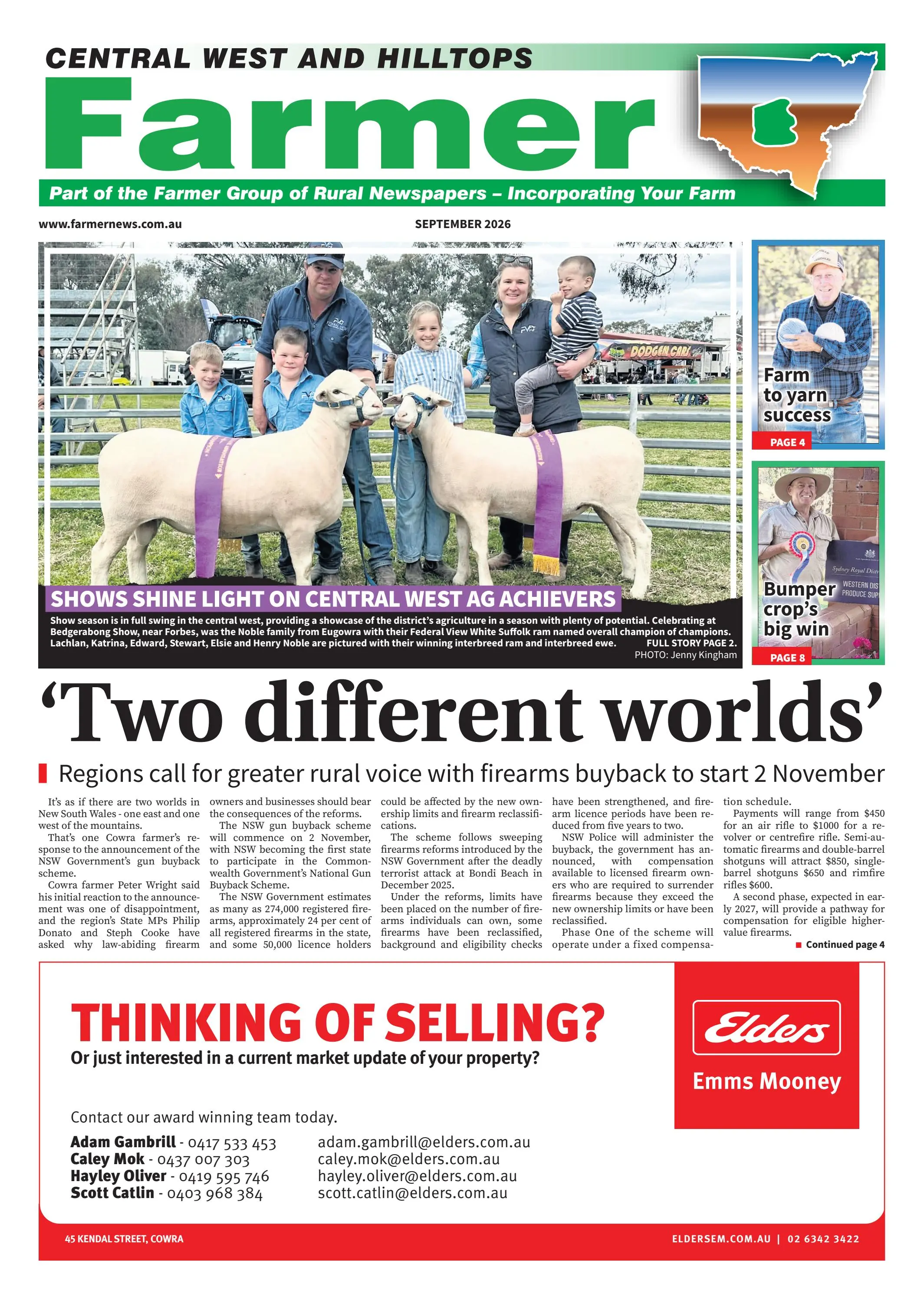 Central West and Hilltops Farmer, September, 2026