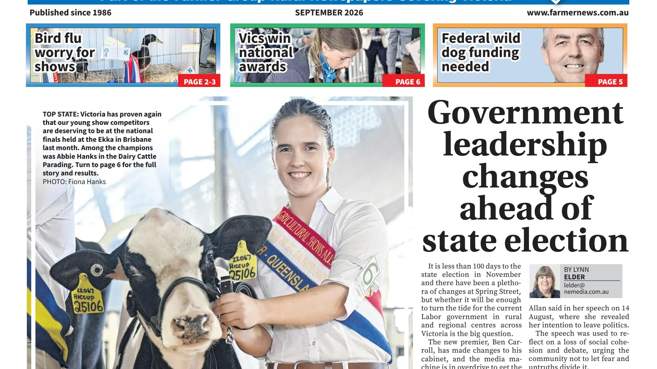 Southern Farmer, Monday, 7 September, 2026