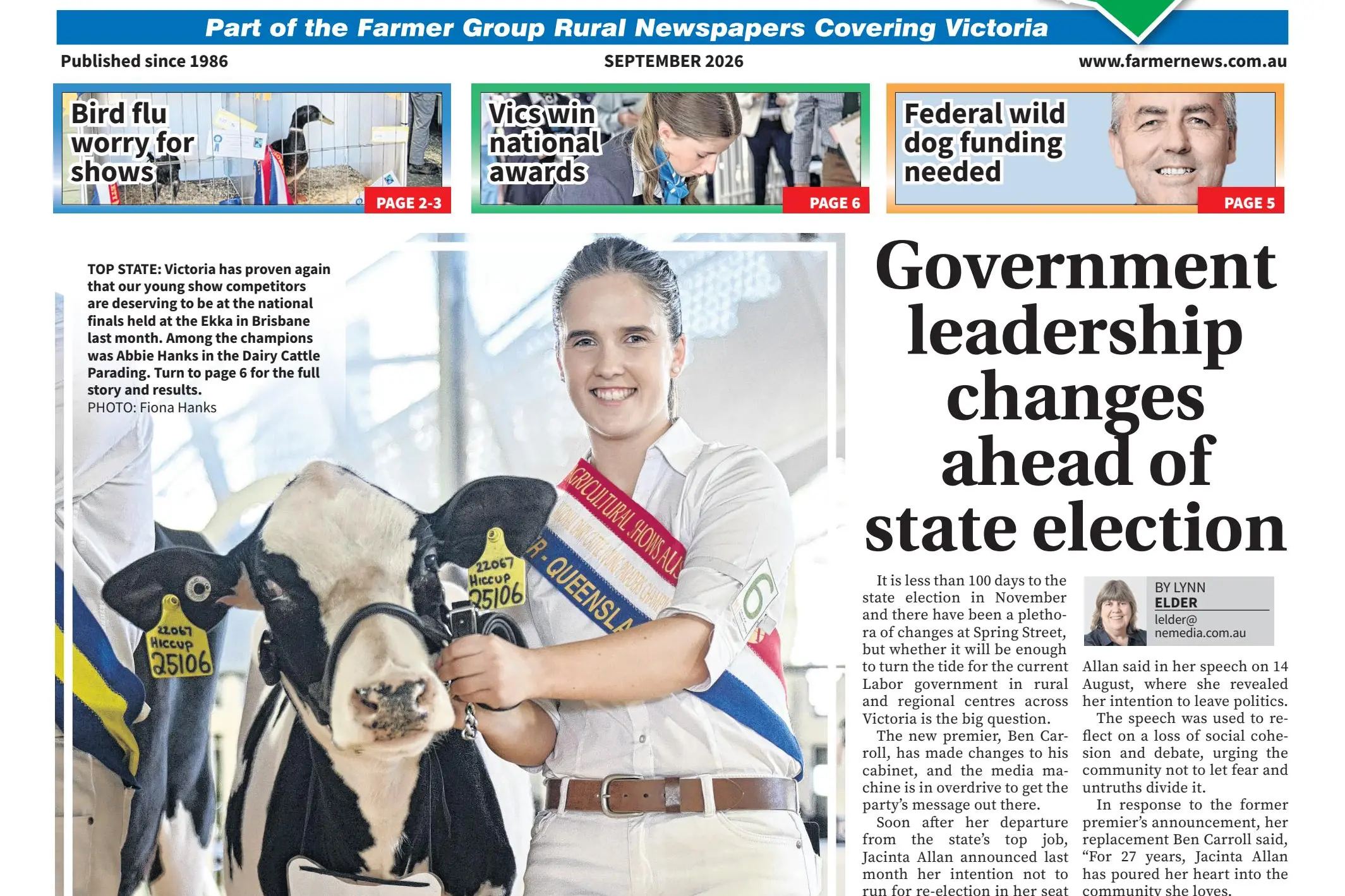 Southern Farmer, Monday, 7 September, 2026