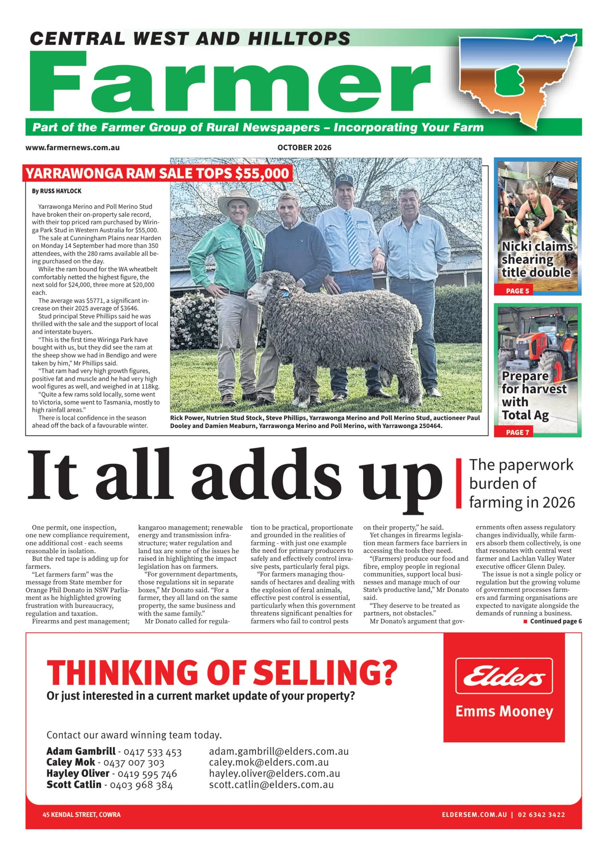 Central West and Hilltops Farmer, Thursday, 1 October, 2026